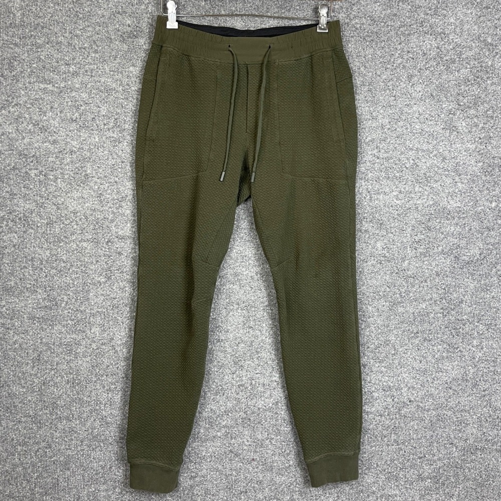 Lululemon Jogger Mens Medium Olive Green pockets drawstring